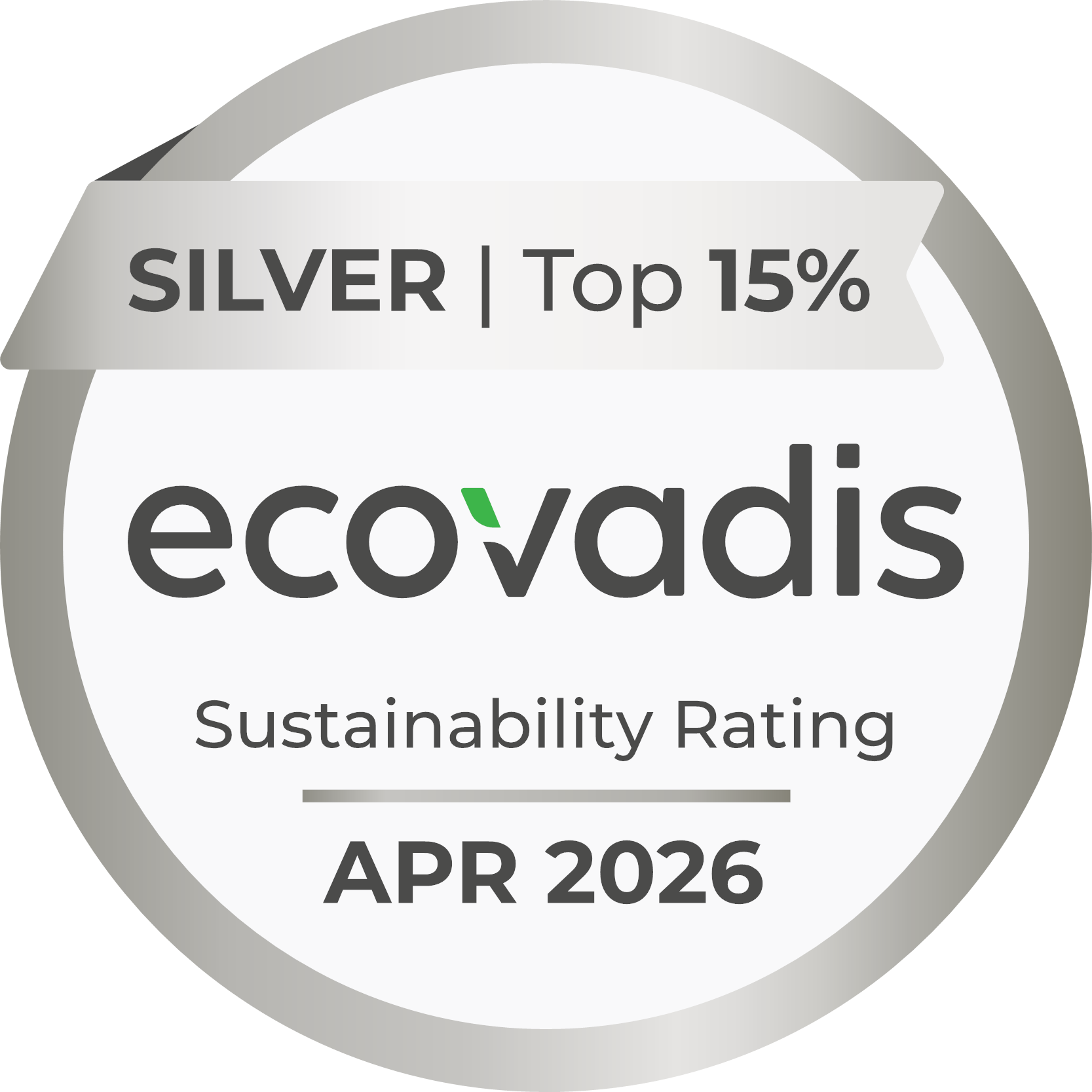 EcoVadis Silver rating 2026